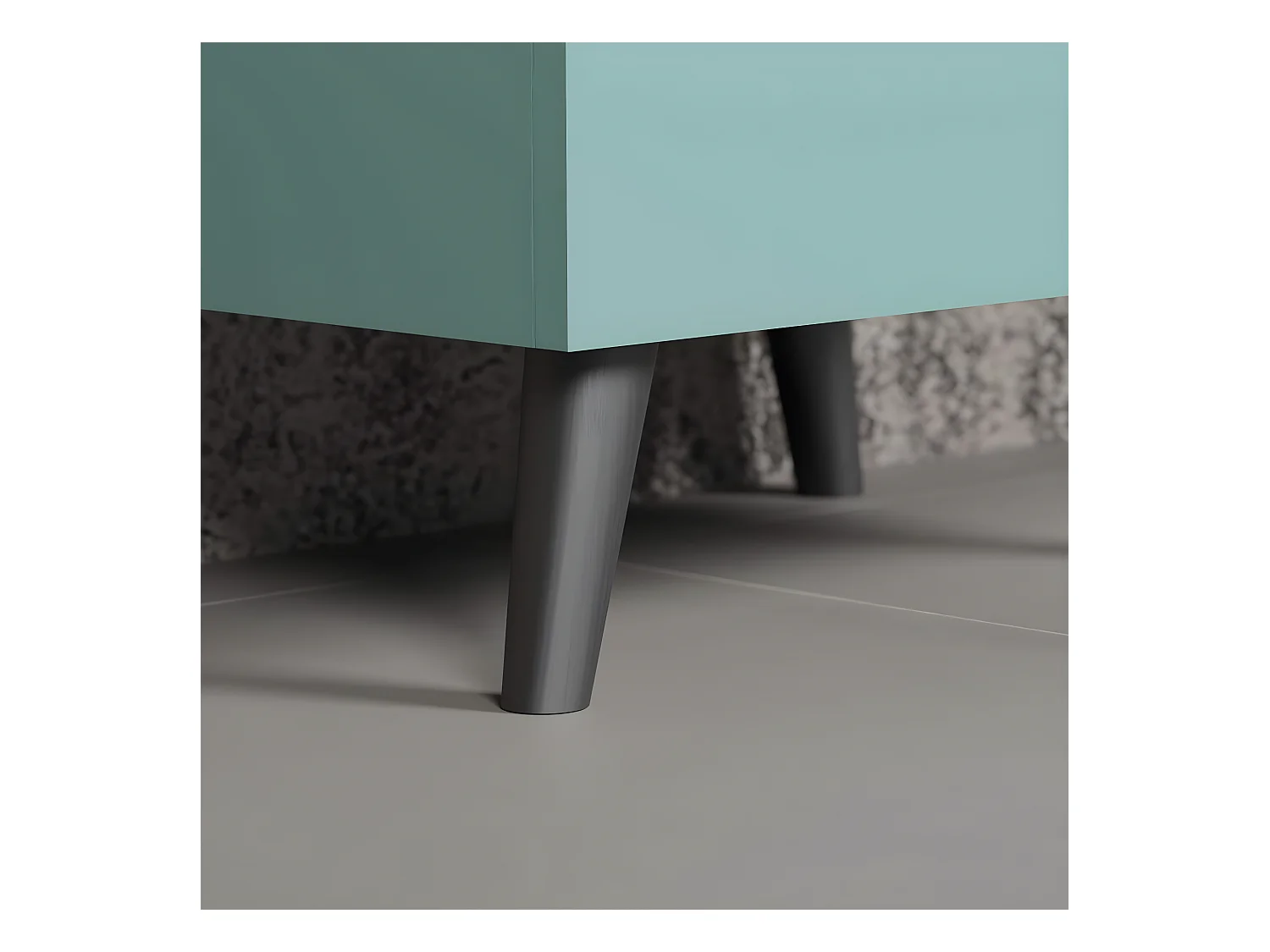 Melton dressoir blauw, zwart.