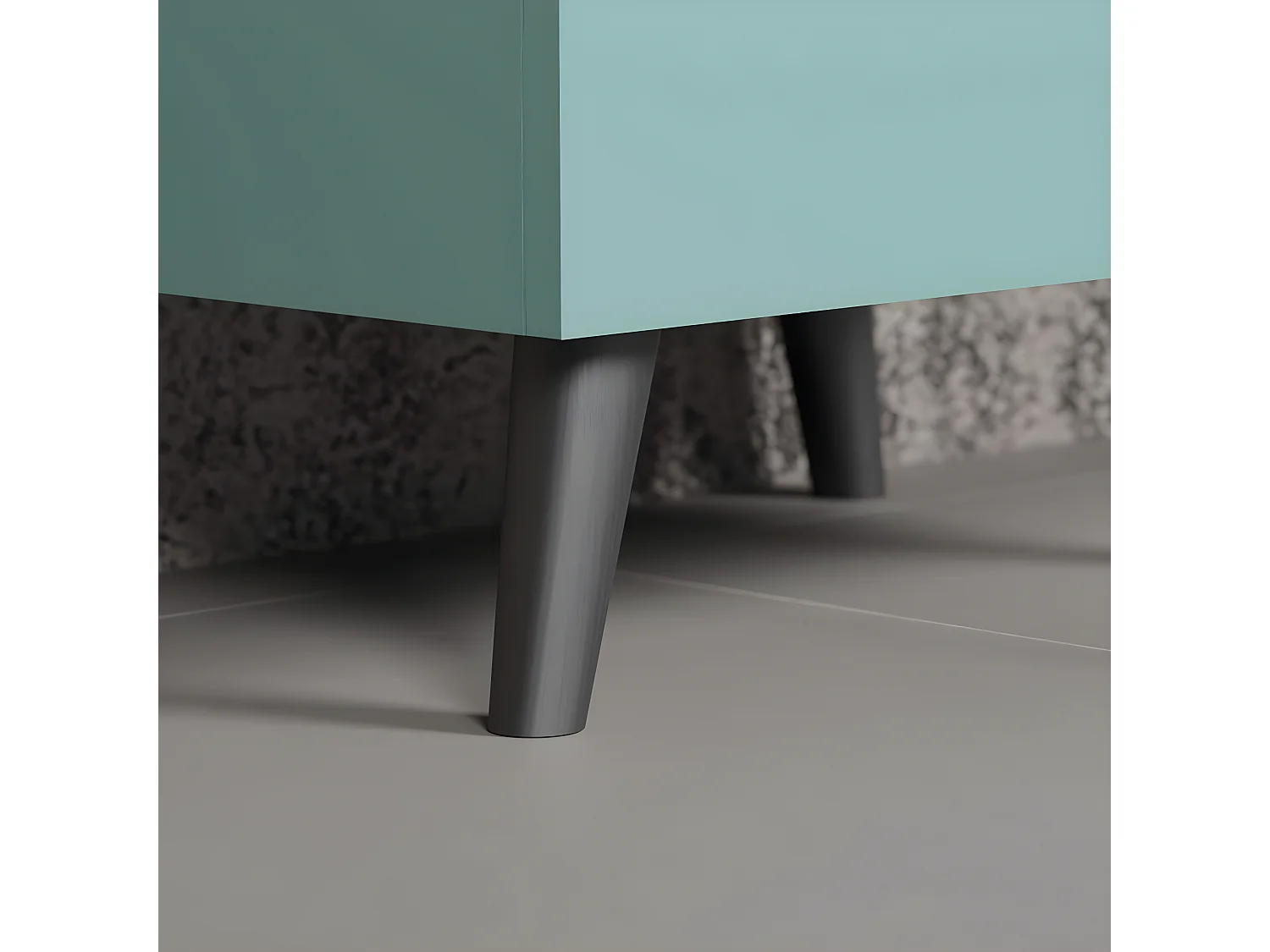 Melton dressoir blauw, zwart.