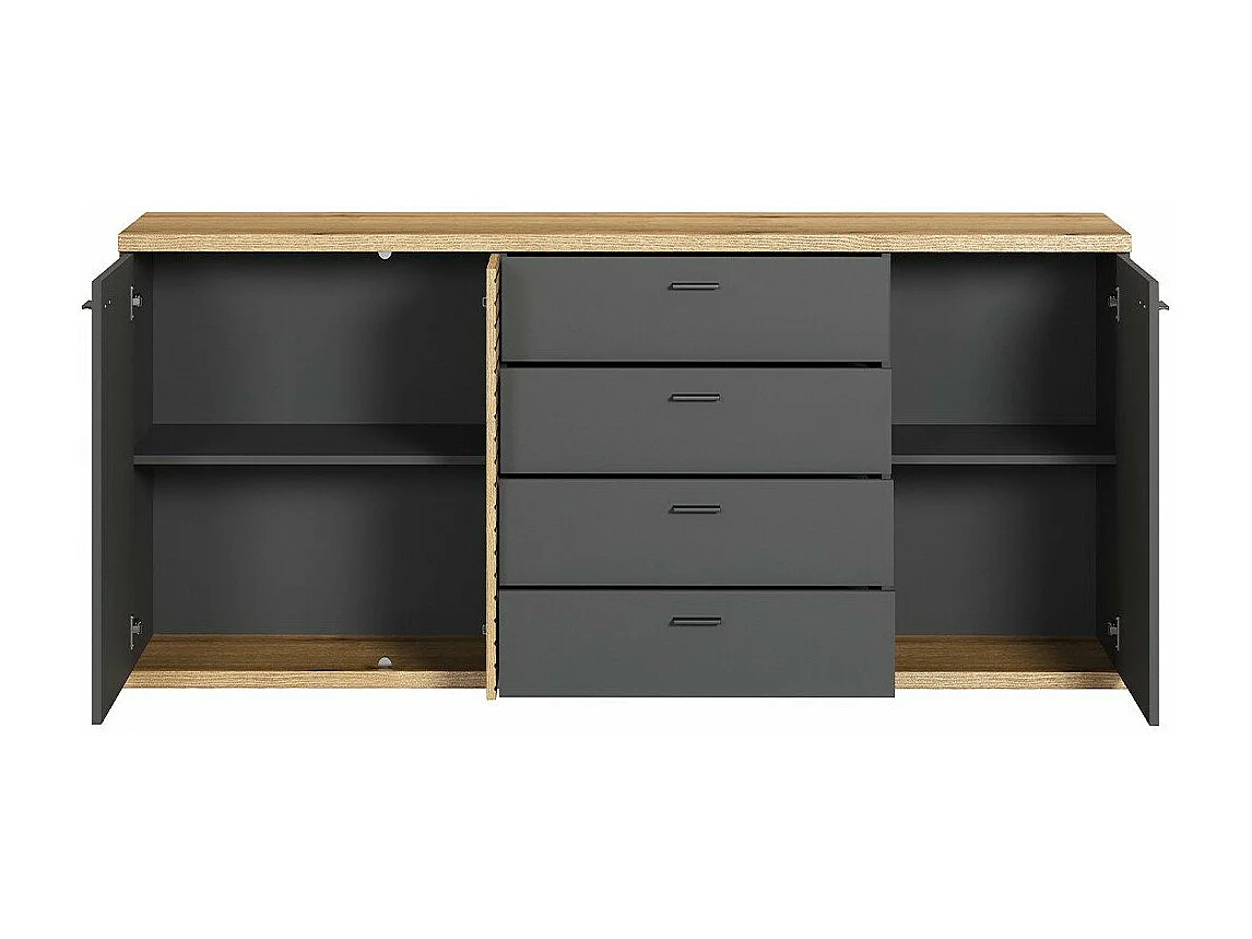 Buffet 3 portes et 3 tiroirs L186 cm - NORRIS