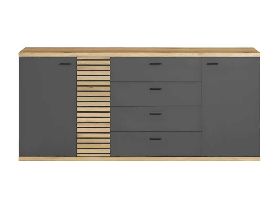 Kauf Unique Norris Sideboard grau, Eiche dekor