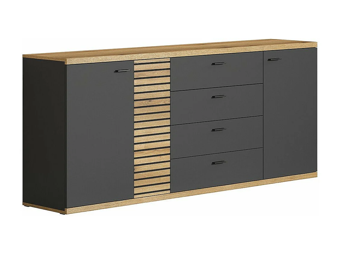 Buffet 3 portes et 3 tiroirs L186 cm - NORRIS