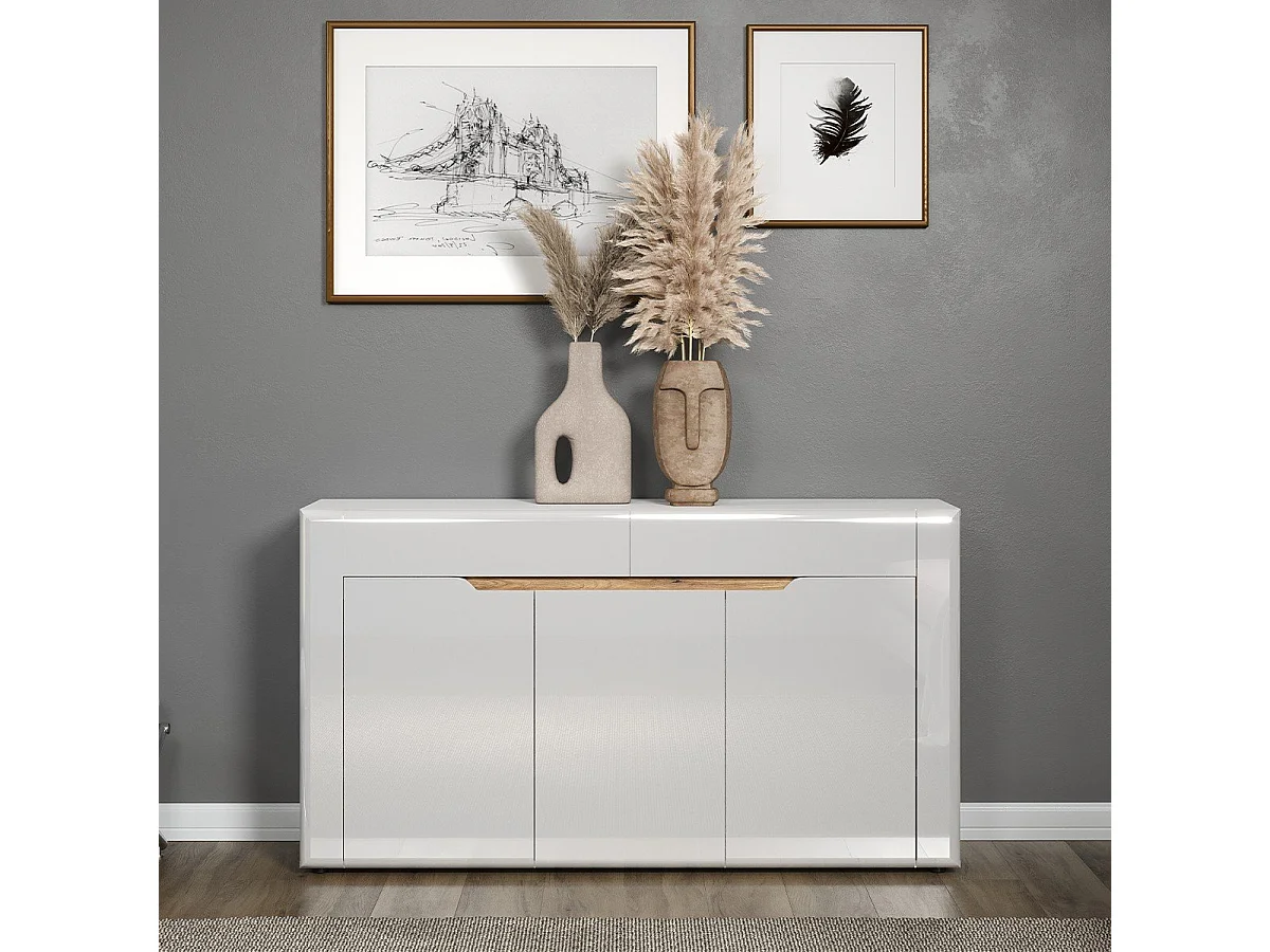 Buffet 3 portes et 2 tiroirs L150 cm - MARLON