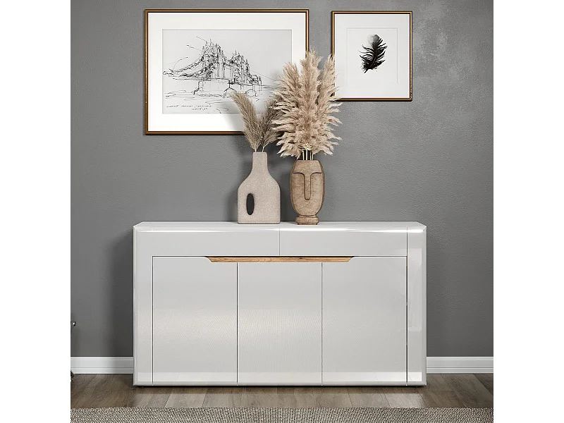 Buffet 3 portes et 2 tiroirs L150 cm - MARLON