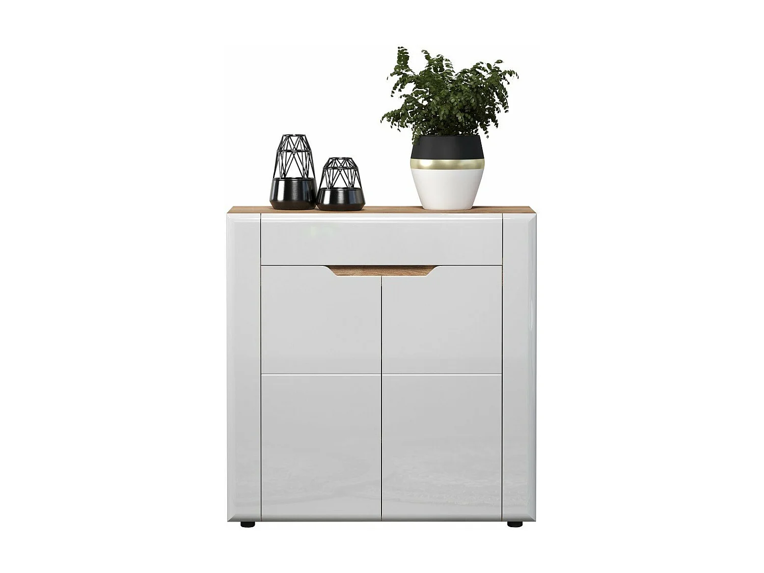 Buffet haut 2 portes et 1 tiroir L91 cm - MARLON