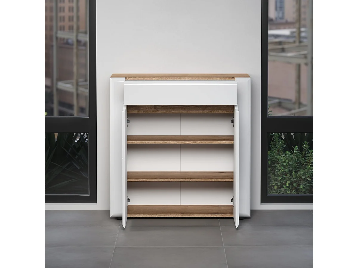 Buffet haut 2 portes et 1 tiroir L91 cm - MARLON