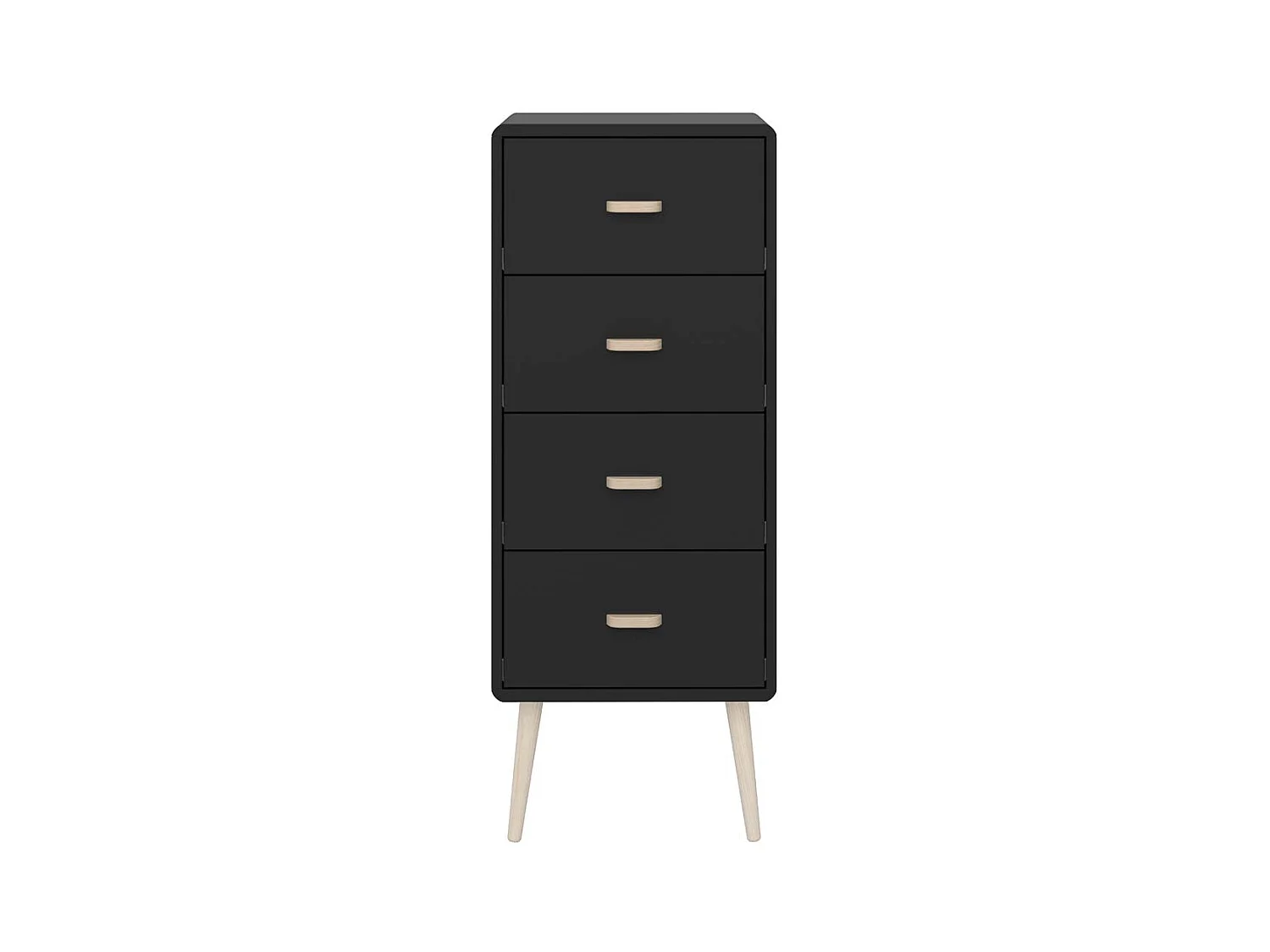 Mino S commode 4 tiroirs noir.