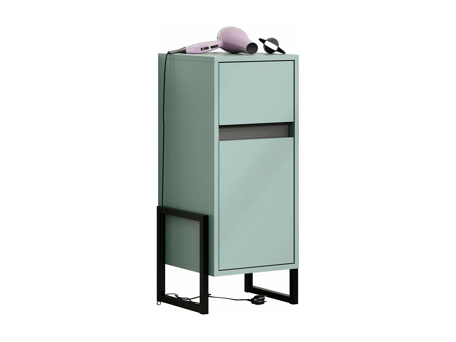 Matix armoire de salle de bain bleu, gris.