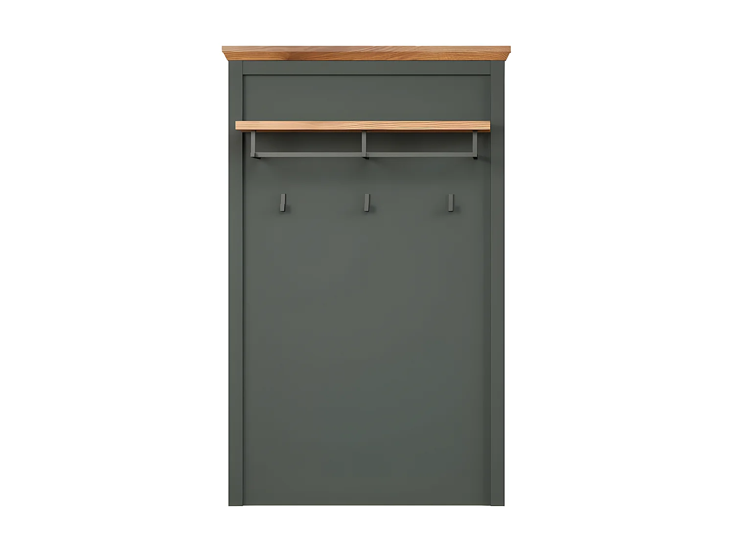 Stanton porte-manteau vert, chêne décor.