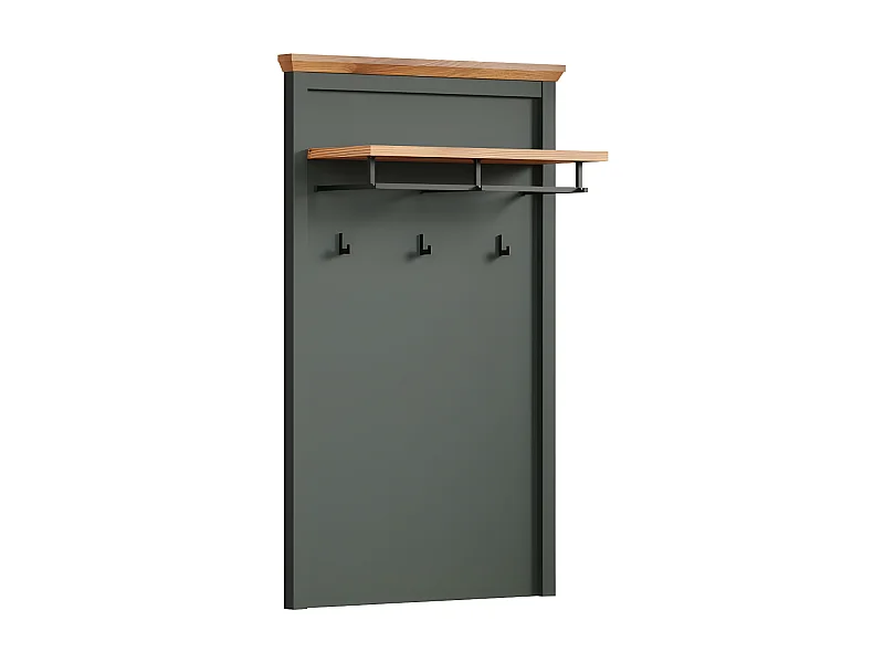 Stanton Wandgarderobe grün, Eiche dekor.