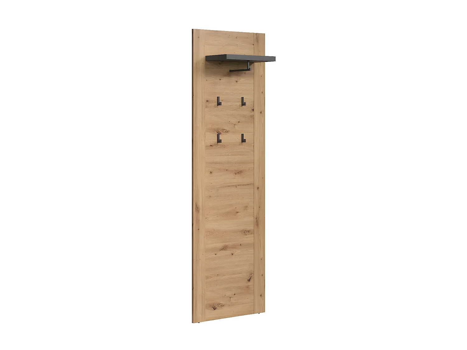 Follow Wandgarderobe grau, Eiche dekor.