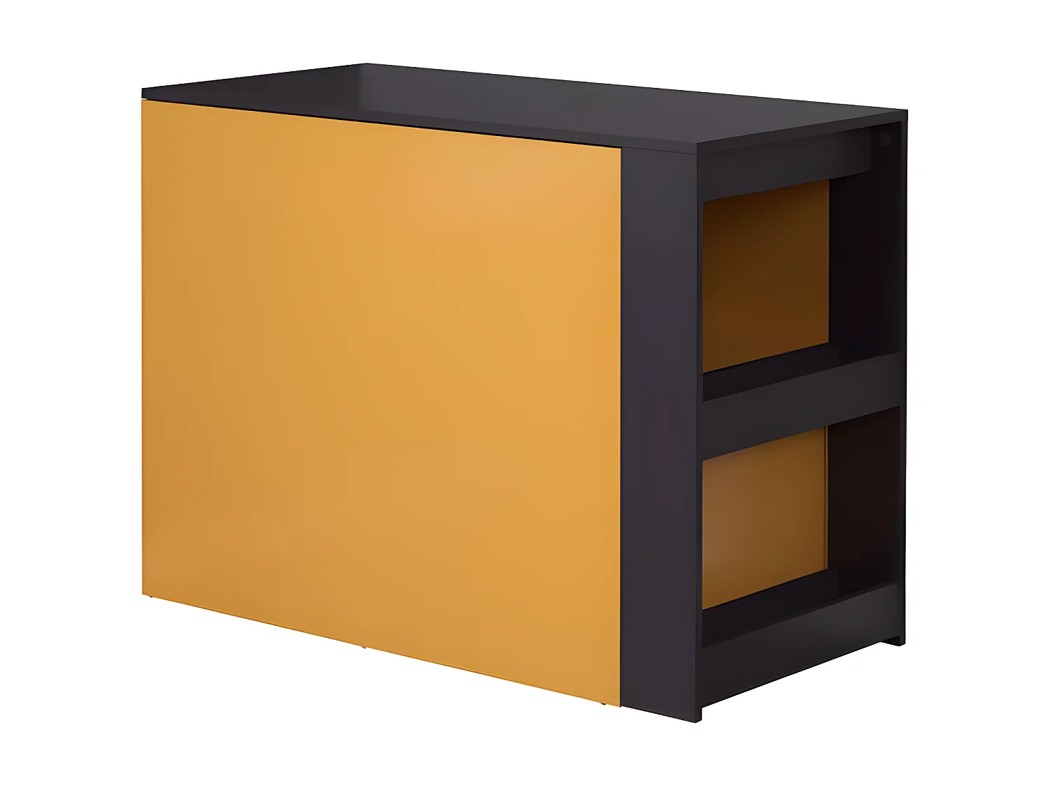 Solution bureau tiroir avec rangement Jaune, bleu.