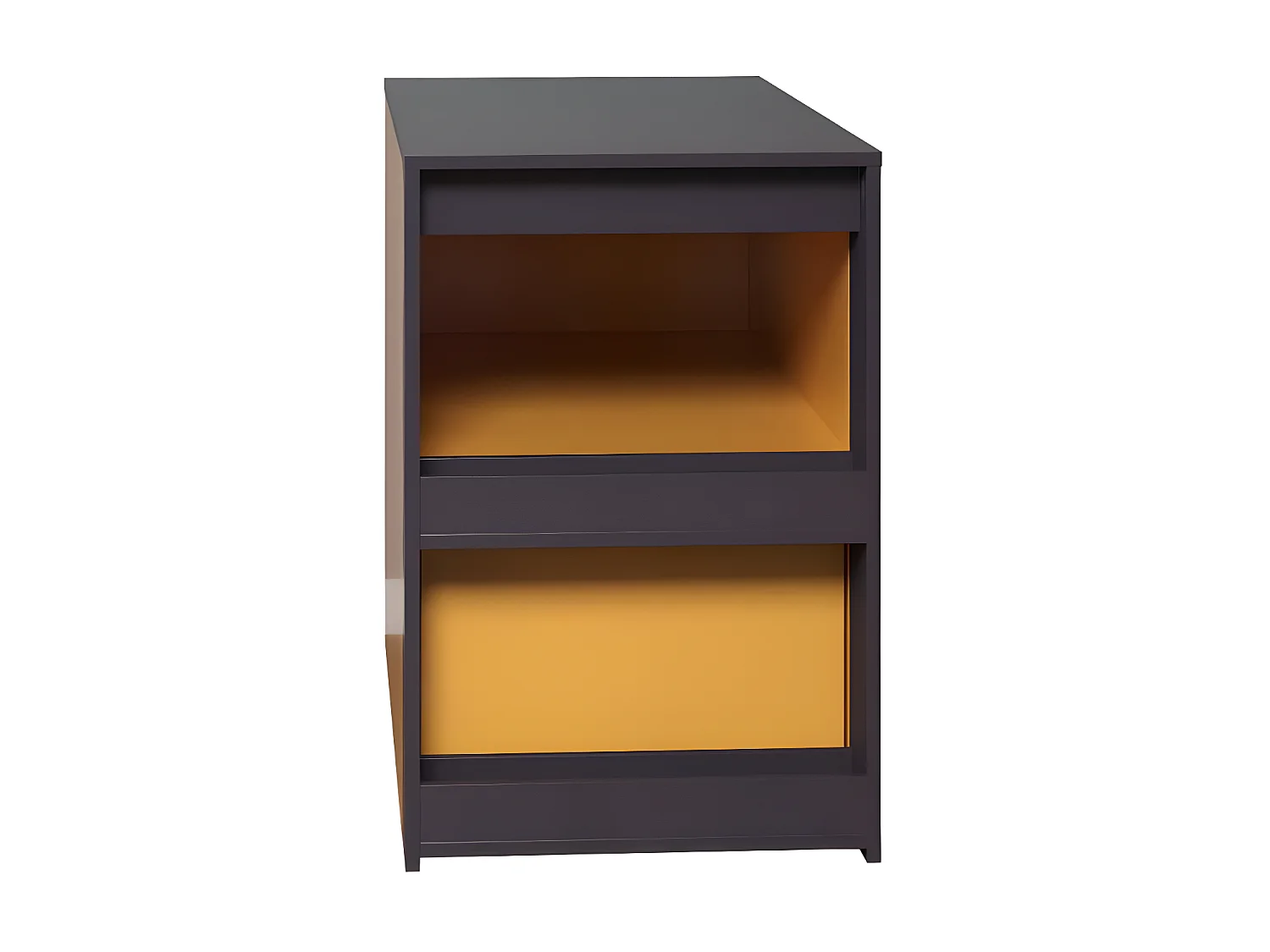 Solution bureau tiroir avec rangement Jaune, bleu.