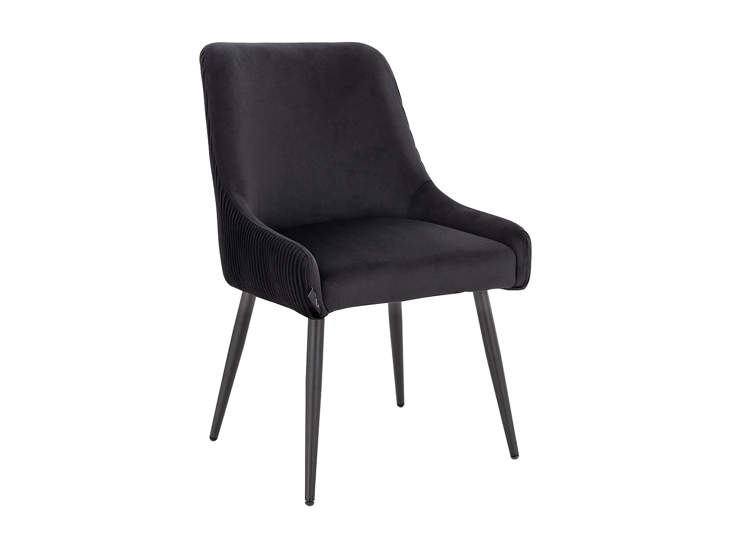 ESSZIMMERSTUHL ISABELLE 2er Set Samt Schwarz