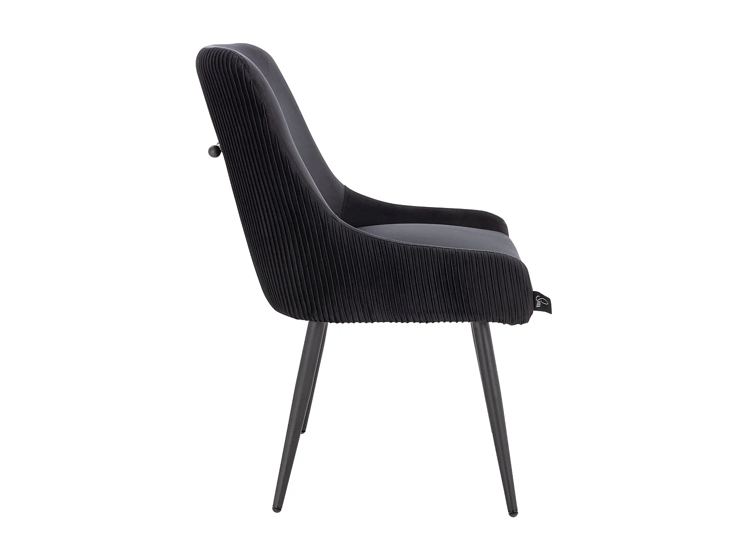 ESSZIMMERSTUHL ISABELLE 2er Set Samt Schwarz