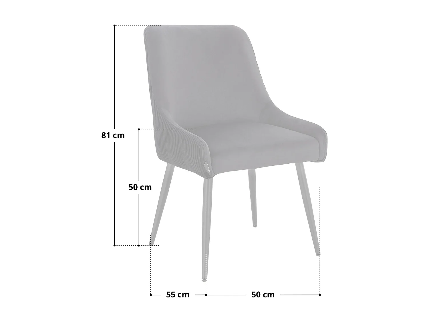 ESSZIMMERSTUHL ISABELLE 2er Set Samt Schwarz