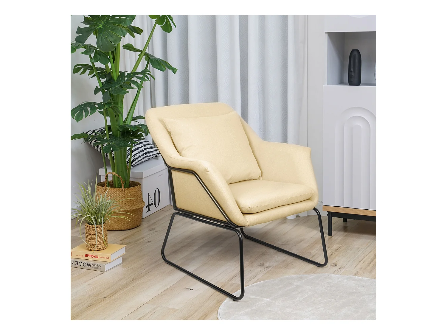 LOUNGESESSEL JOSIE Stoffbezug Beige