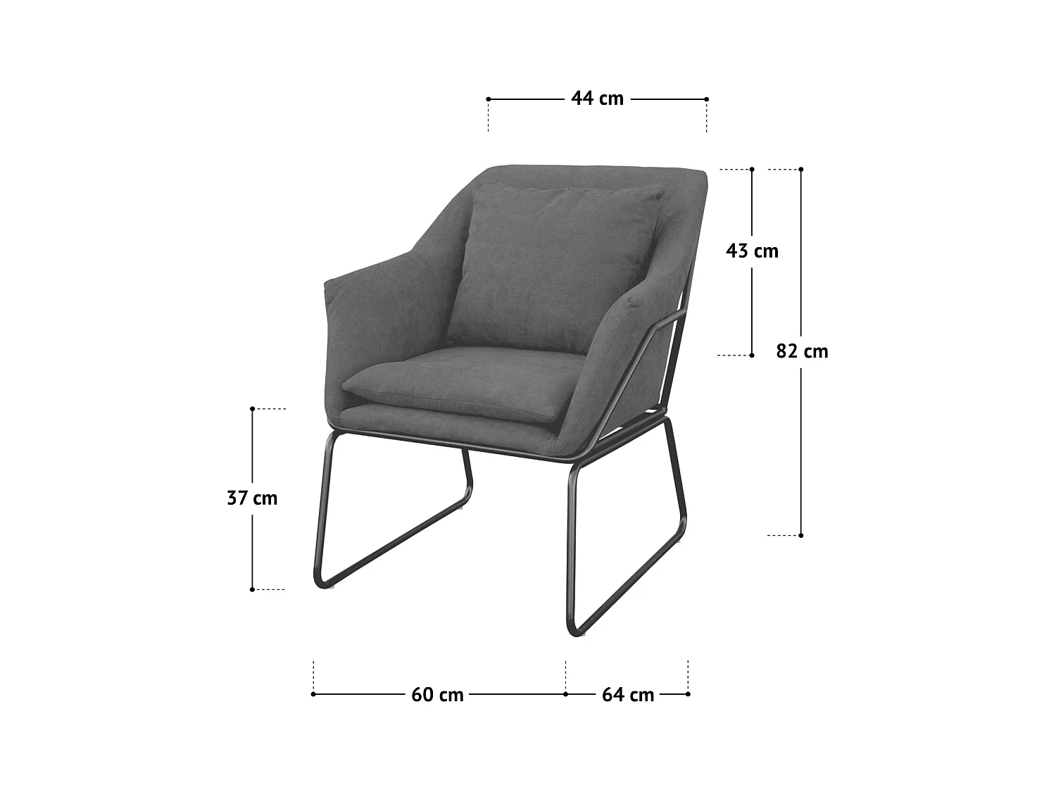 LOUNGESESSEL JOSIE Stoffbezug Beige