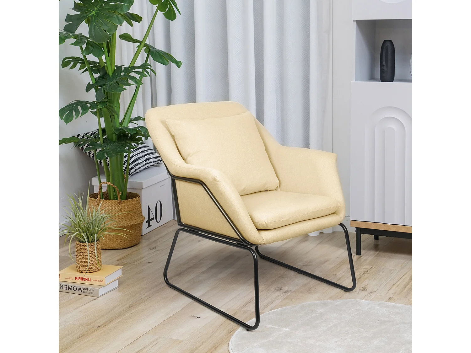 LOUNGESESSEL JOSIE Stoffbezug Beige