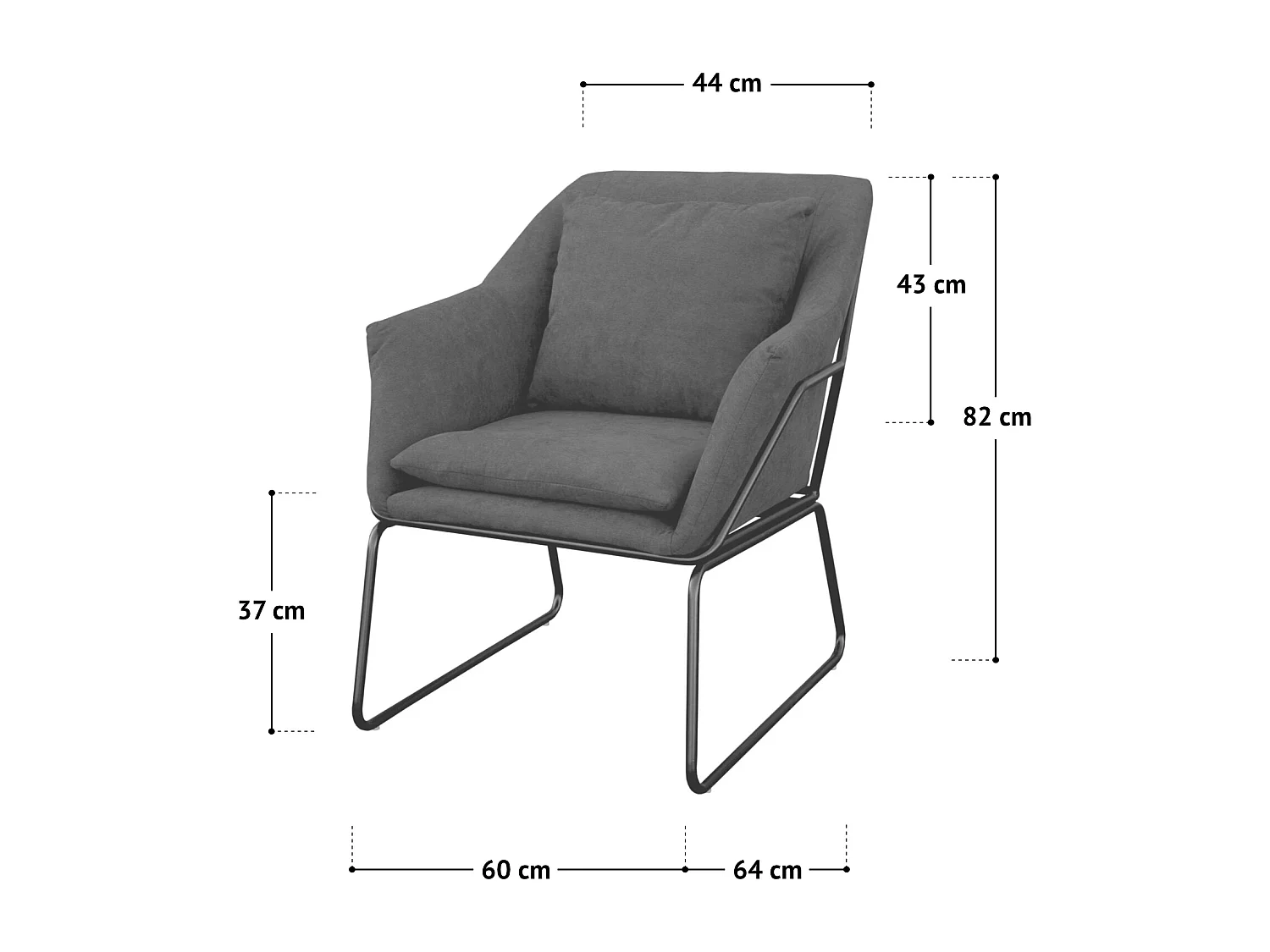LOUNGESESSEL JOSIE Samtbezug Braun