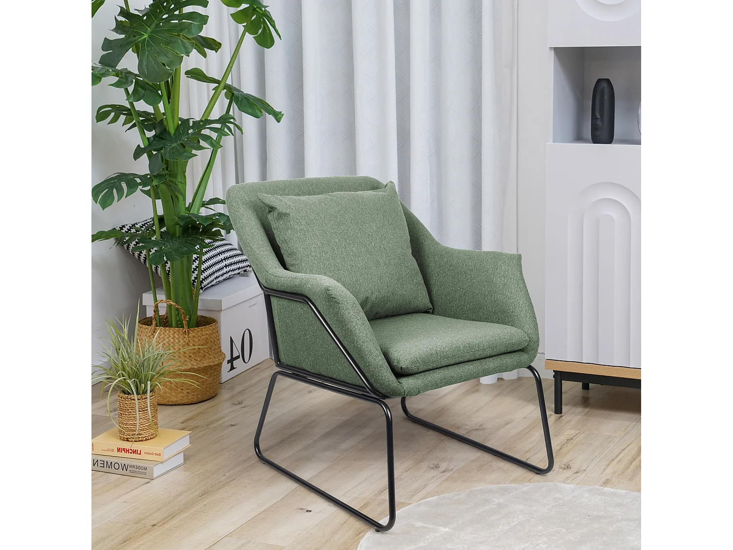 LOUNGESESSEL JOSIE Stoffbezug Grün