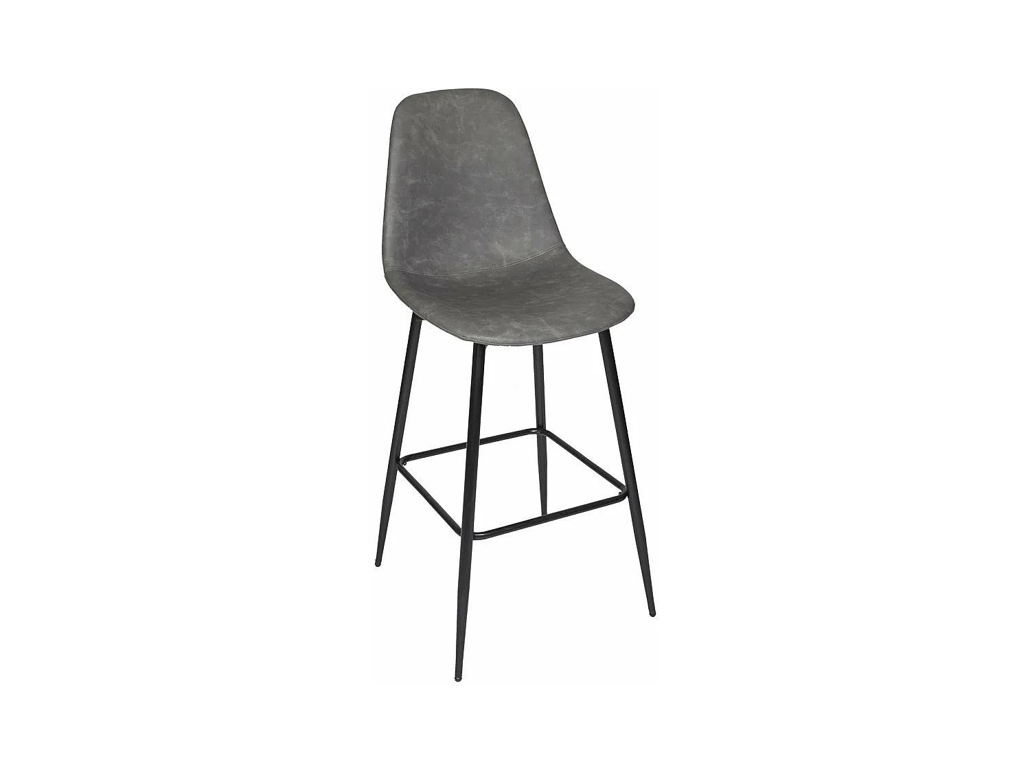 Chaise De Bar Amber Gris - Lot De 2 Gris, Noir