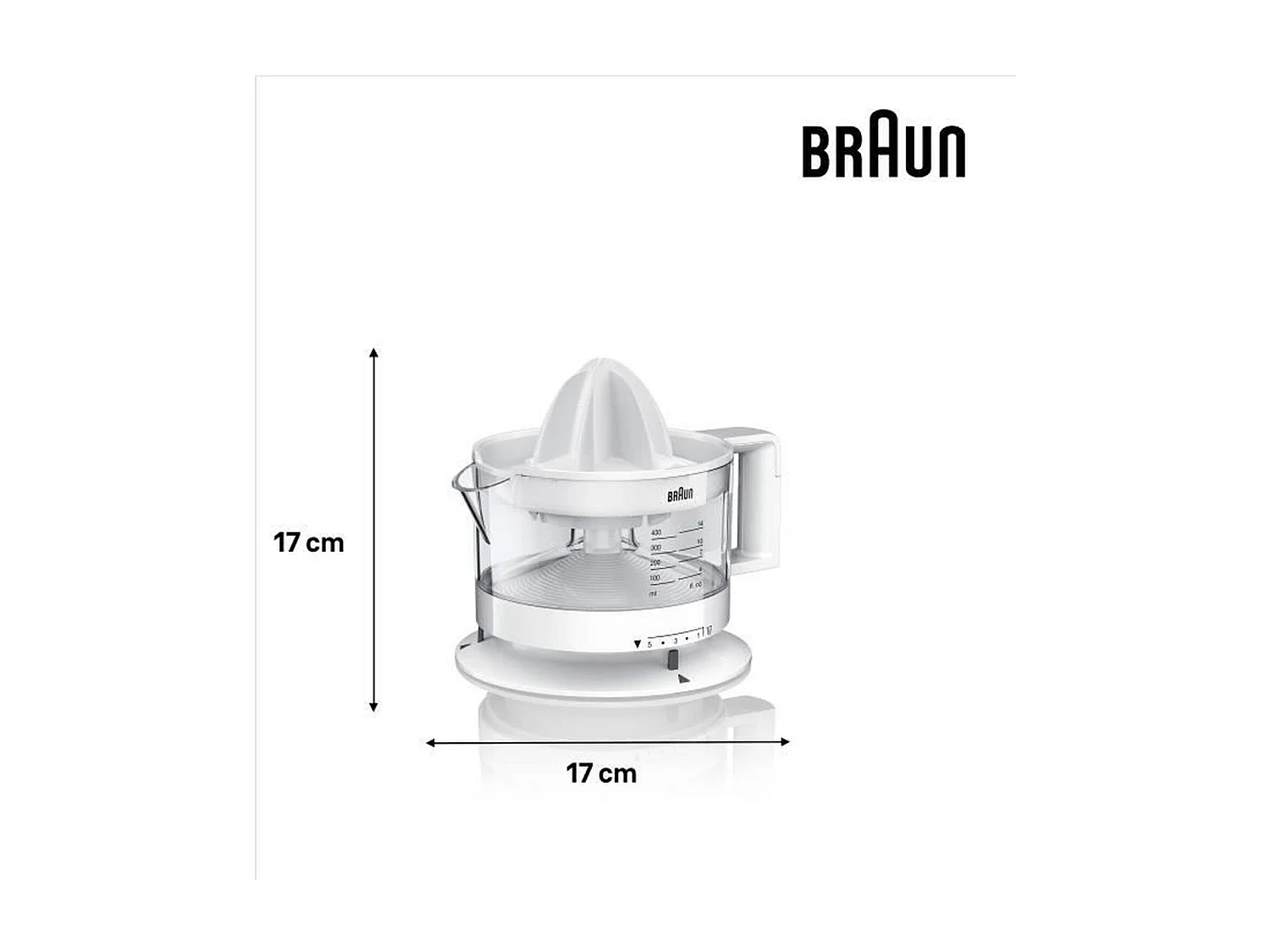 Braun TributeCollection CJ 3000 spremiagrumi elettrico 0,35 L 20 W Trasparente, Bianco