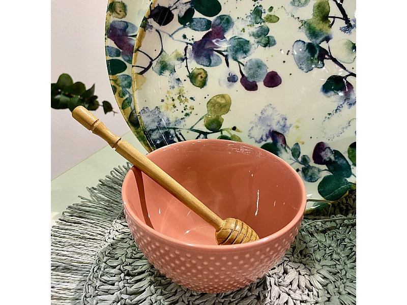 Lot de 2 bâtons à miel en bois de teck fabrication artisanale – LEIA