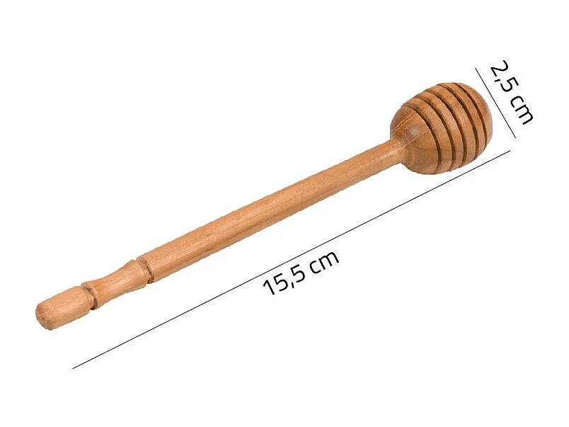 Lot de 2 bâtons à miel en bois de teck fabrication artisanale – LEIA