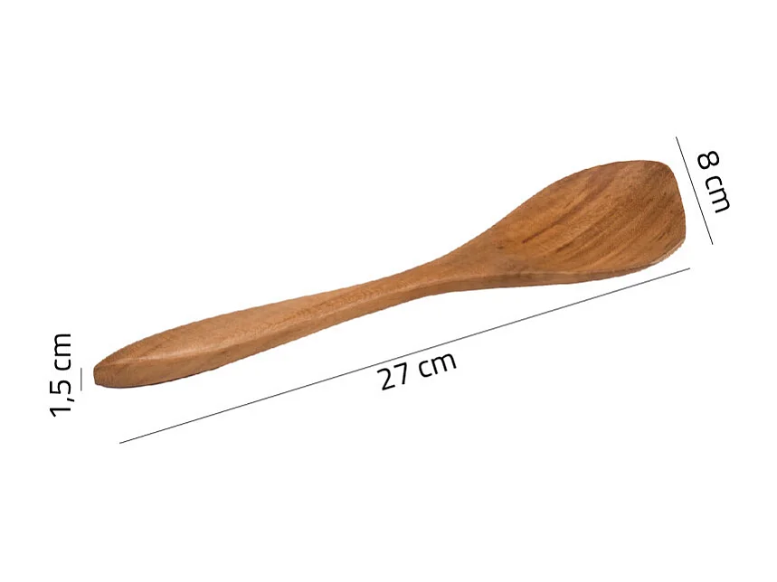 Lot de 2 spatules cuillères triangulaires en bois de teck – REYA