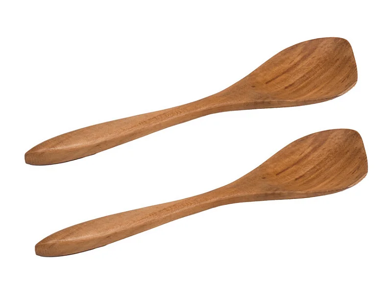 Lot de 2 spatules cuillères triangulaires en bois de teck – REYA