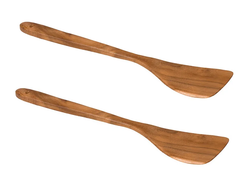 Lot de 2 spatules de cuisine à retourner en bois de teck – ELORA
