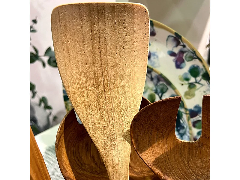 Lot de 2 spatules de cuisine à retourner en bois de teck – ELORA