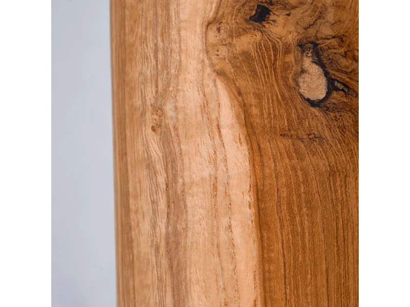 Lot de 2 distributeurs à savon ronds D. 8 cm en bois de teck – YEN