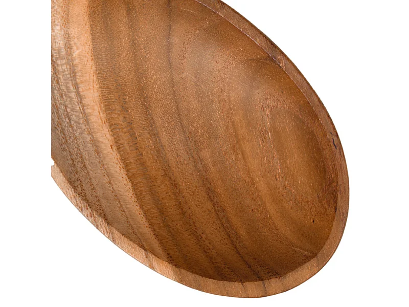 Lot de 2 porte-savons ovales en bois de teck au design naturel – CIRI