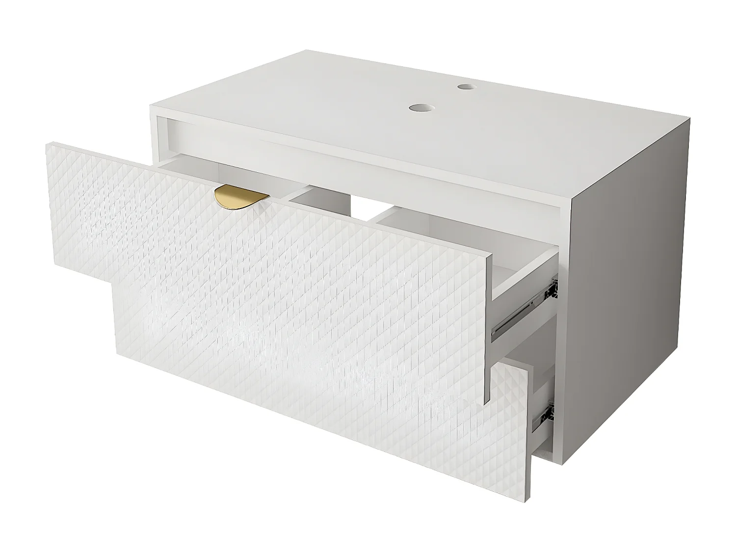 Meuble de salle de bain "Ios" - 2 pièces - Blanc