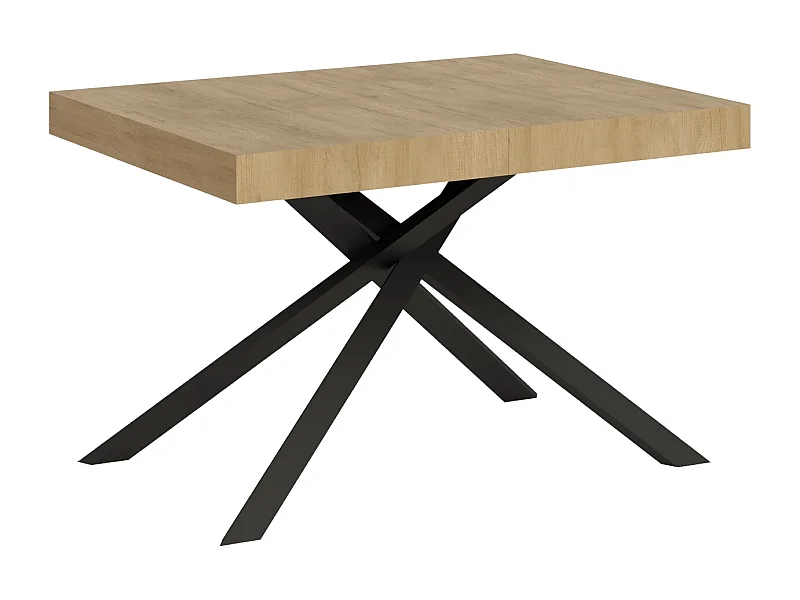 Table extensible 90x130/234 cm Karida chêne nature pieds anthracite