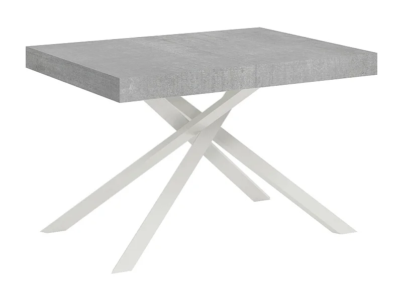 Uitschuifbare tafel 90x130/234 cm Karida cement frame wit