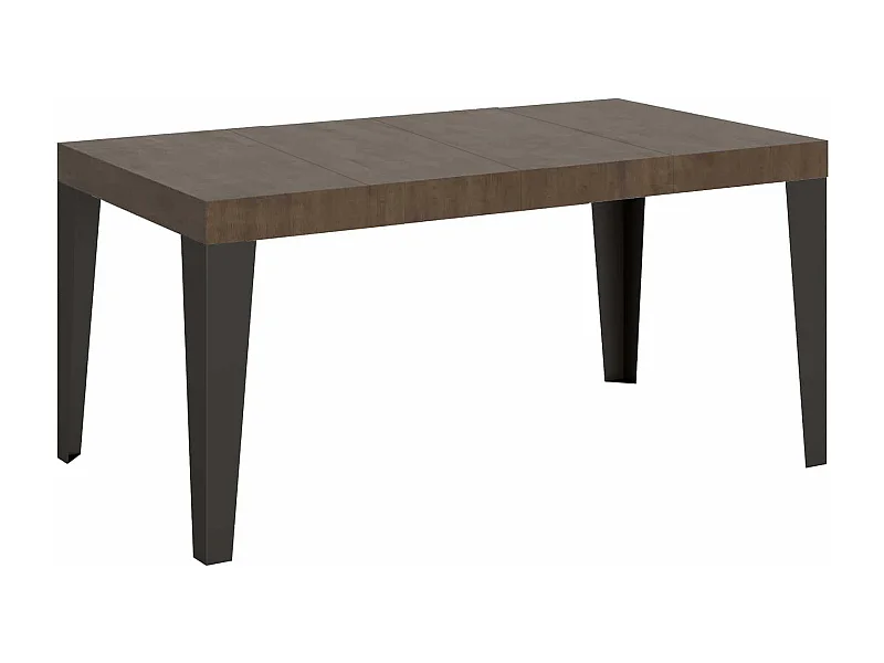 Table extensible 90x120/224 cm Flame Premium Noyer cadre Anthracite