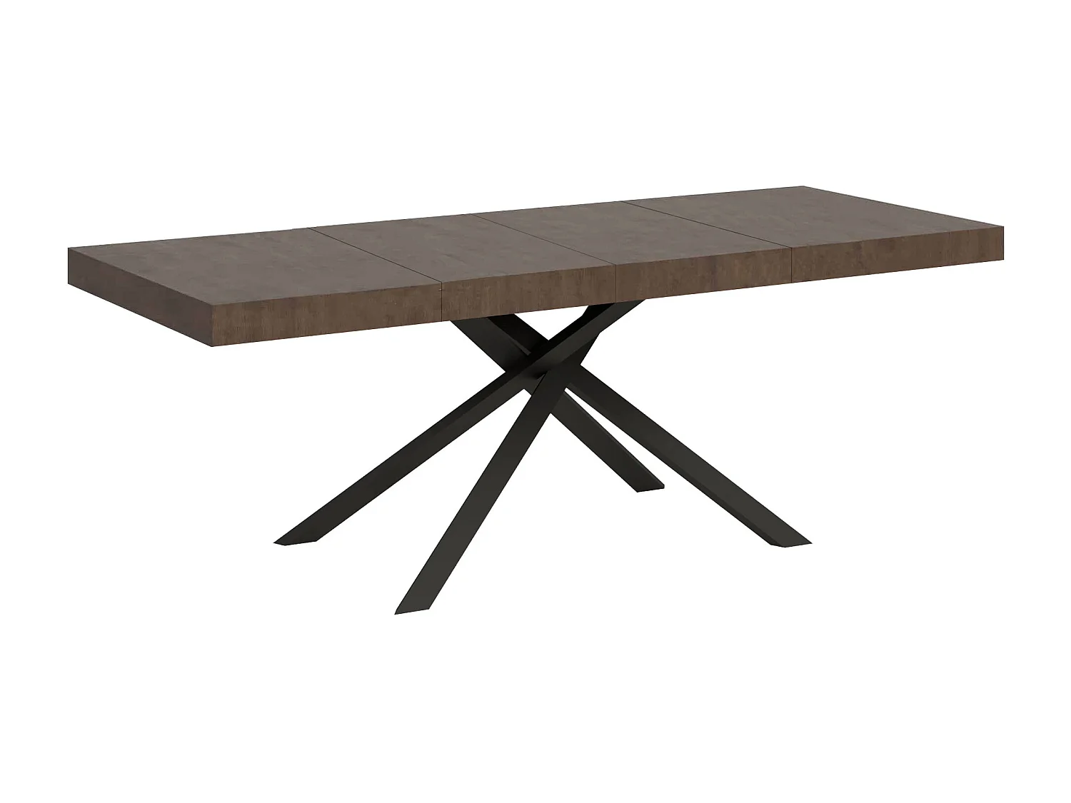 Table extensible 180/284x90 cm Karida Premium noyer pieds anthracite