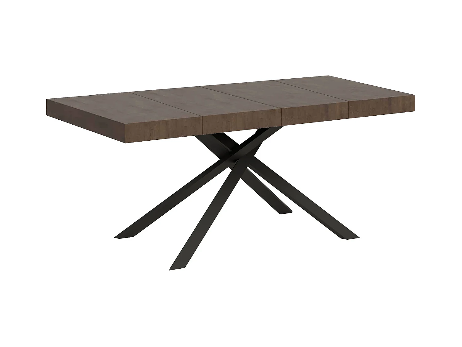 Uitschuifbare tafel 90x120/224 cm Karida Premium walnoot frame antraciet
