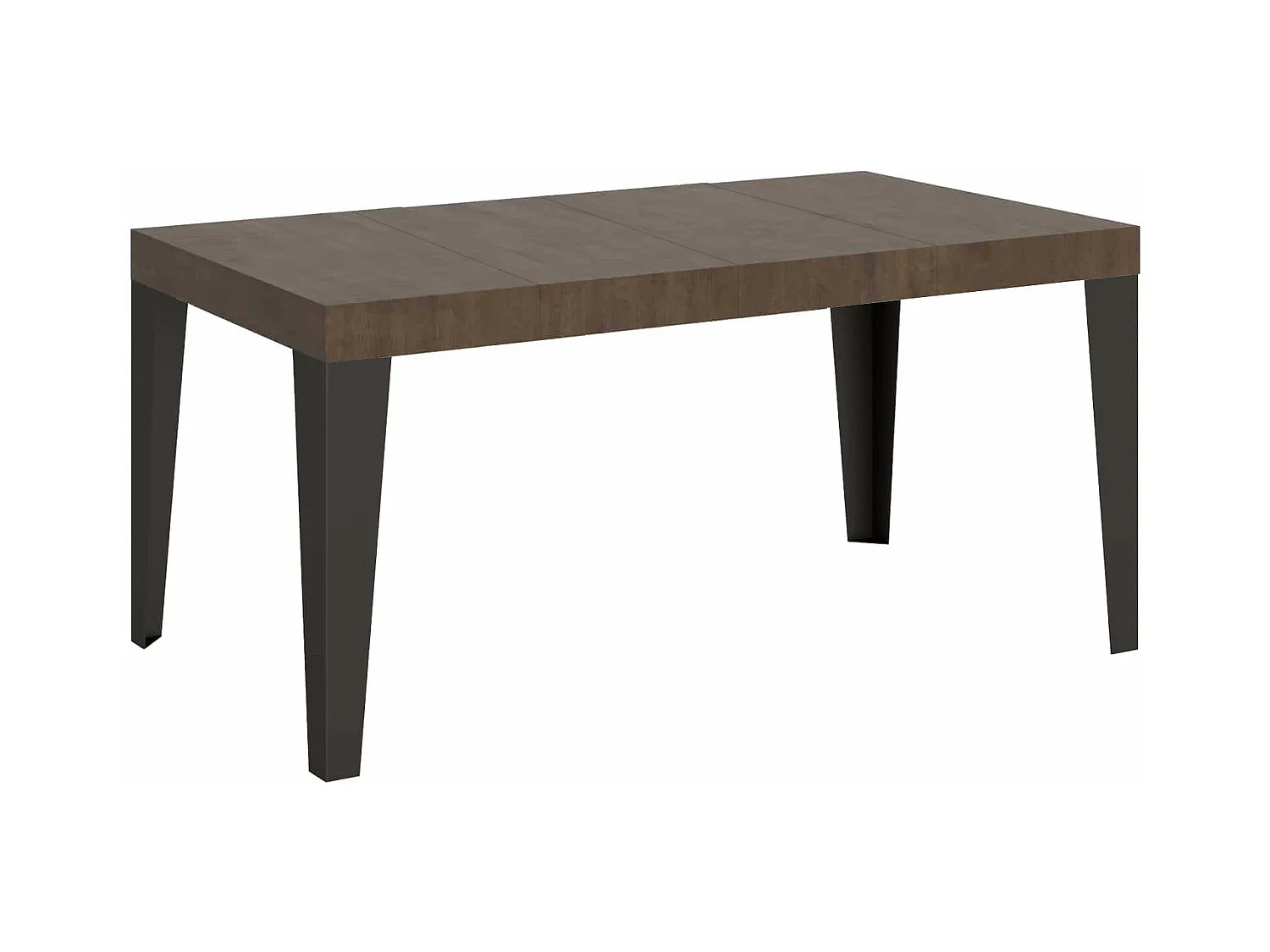 Table extensible 90x140/244 cm Flame Premium Noyer cadre Anthracite
