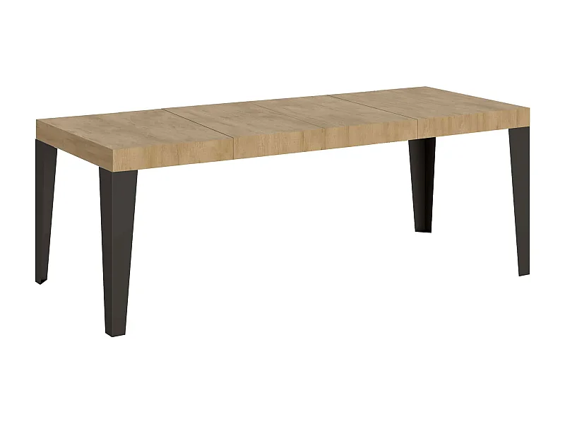 Stół rozkładany 180/284x90 cm Flame Premium dąb naturalny nogi antracytowe