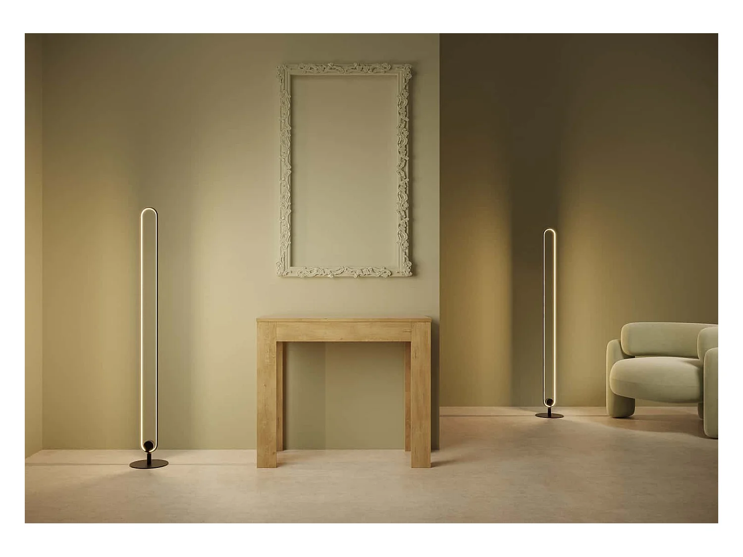 Console extensible 90x42/198 cm Bora Small chêne nature