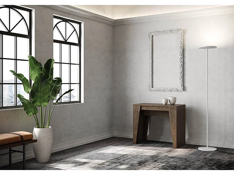 Ausziehbarer Konsolentisch 90x48/204 cm Anvar Small Nussbaum