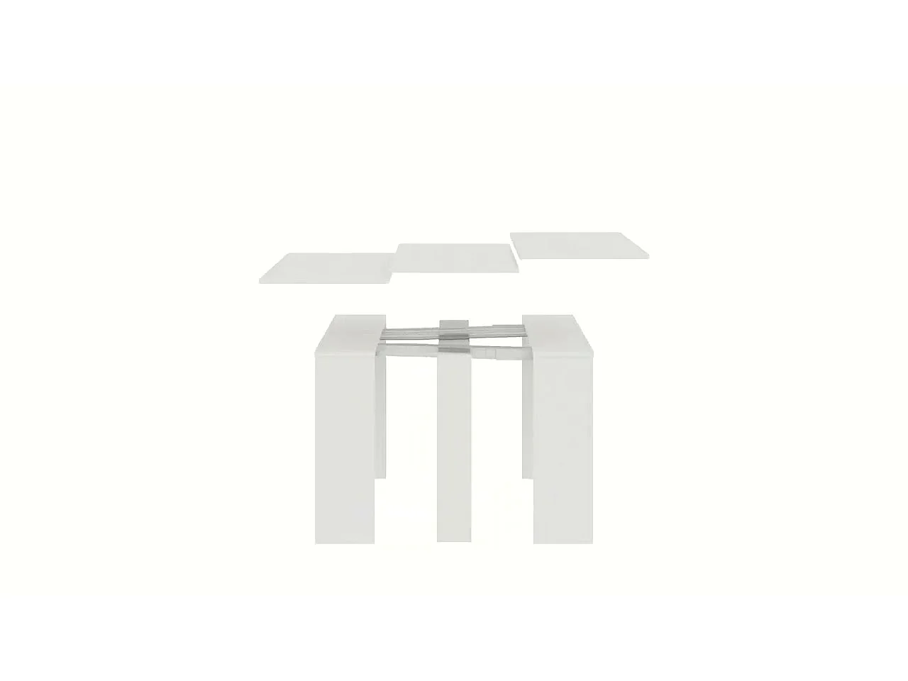 Console extensible 90x48/308 cm Anvar frêne blanc