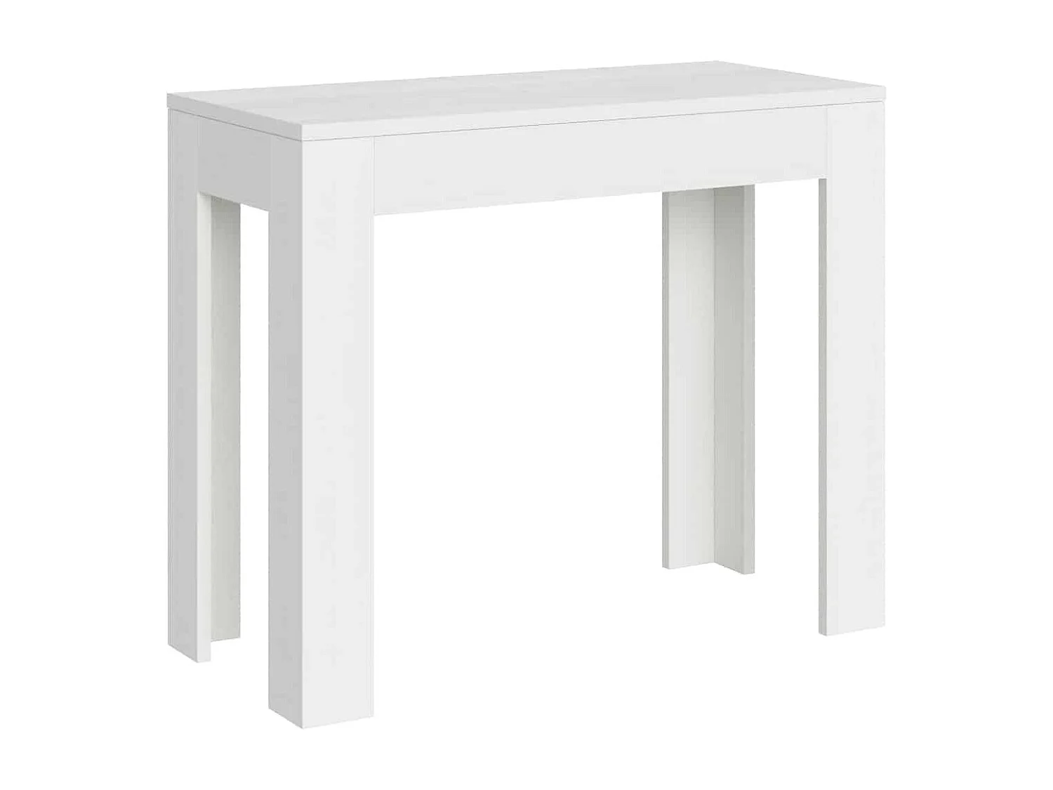 Console extensible 90x42/302 cm Bora frêne blanc