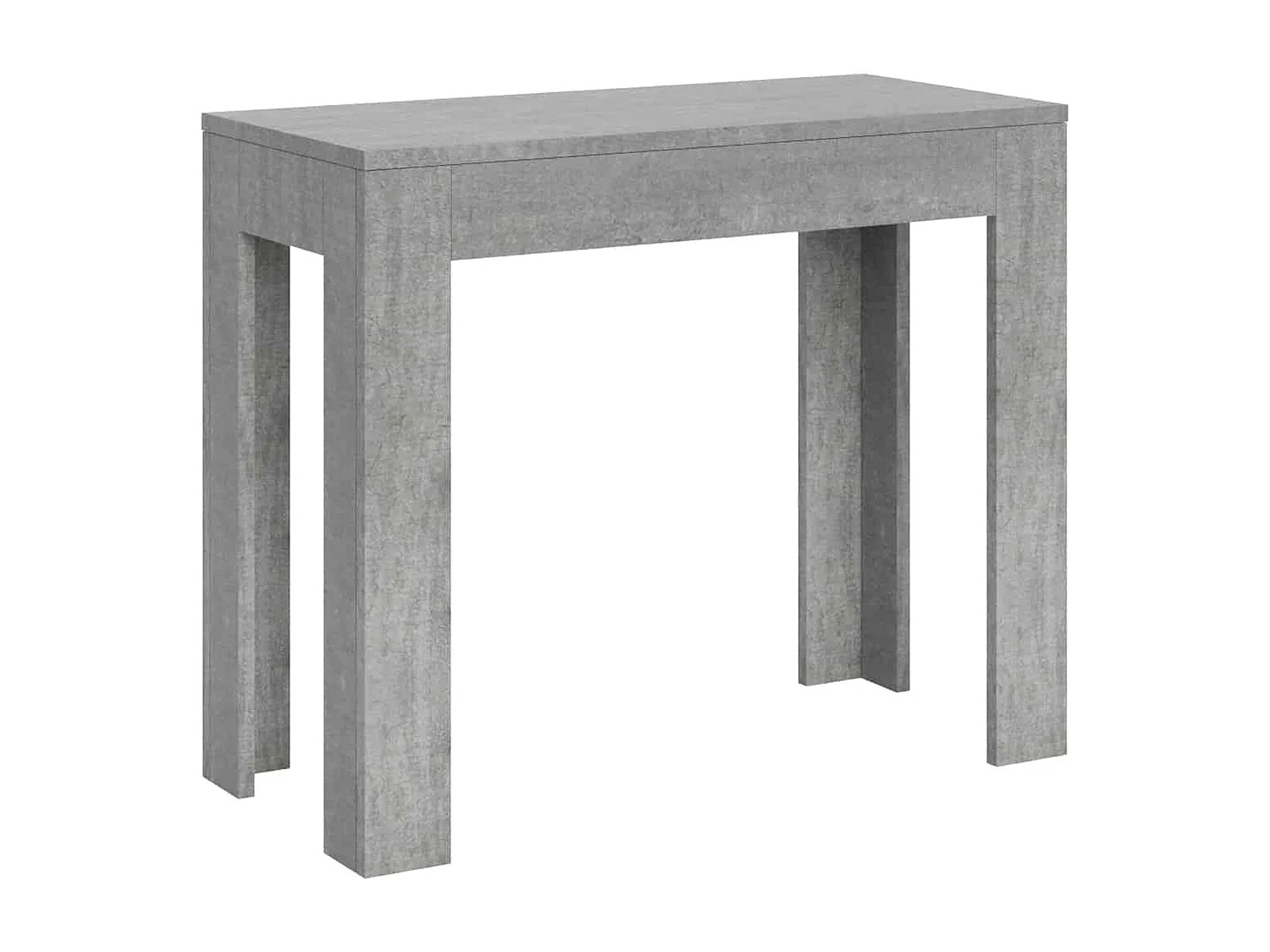 Console extensible 90x42/198 cm Bora Small gris béton