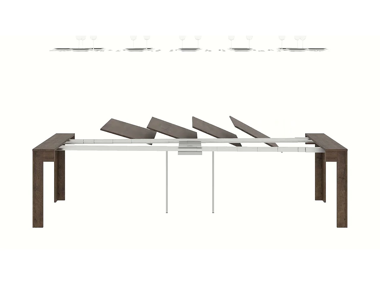 Console extensible 90x42/290cm Cayman chêne nature