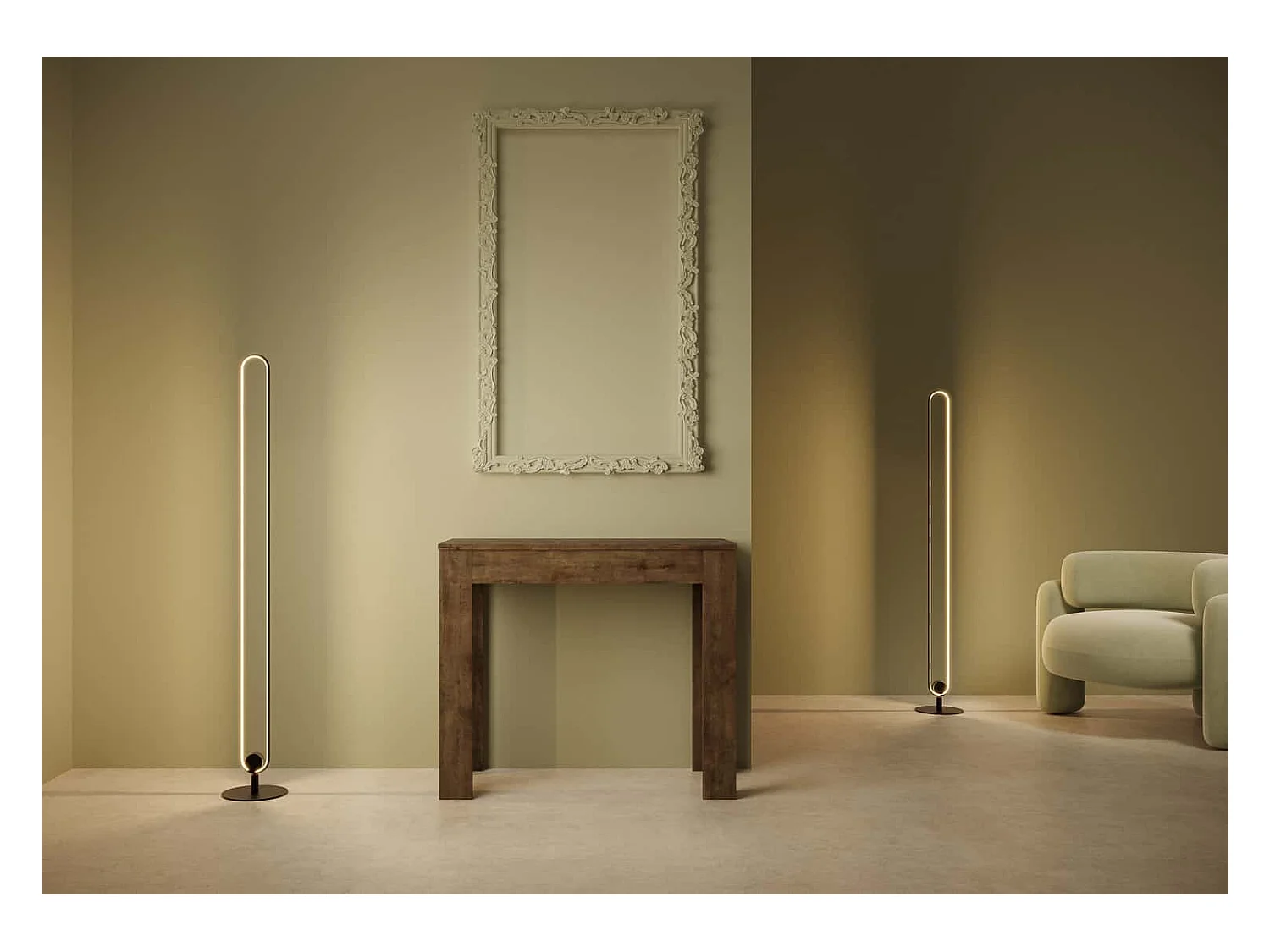 Console extensible 90x42/302 cm Bora noyer