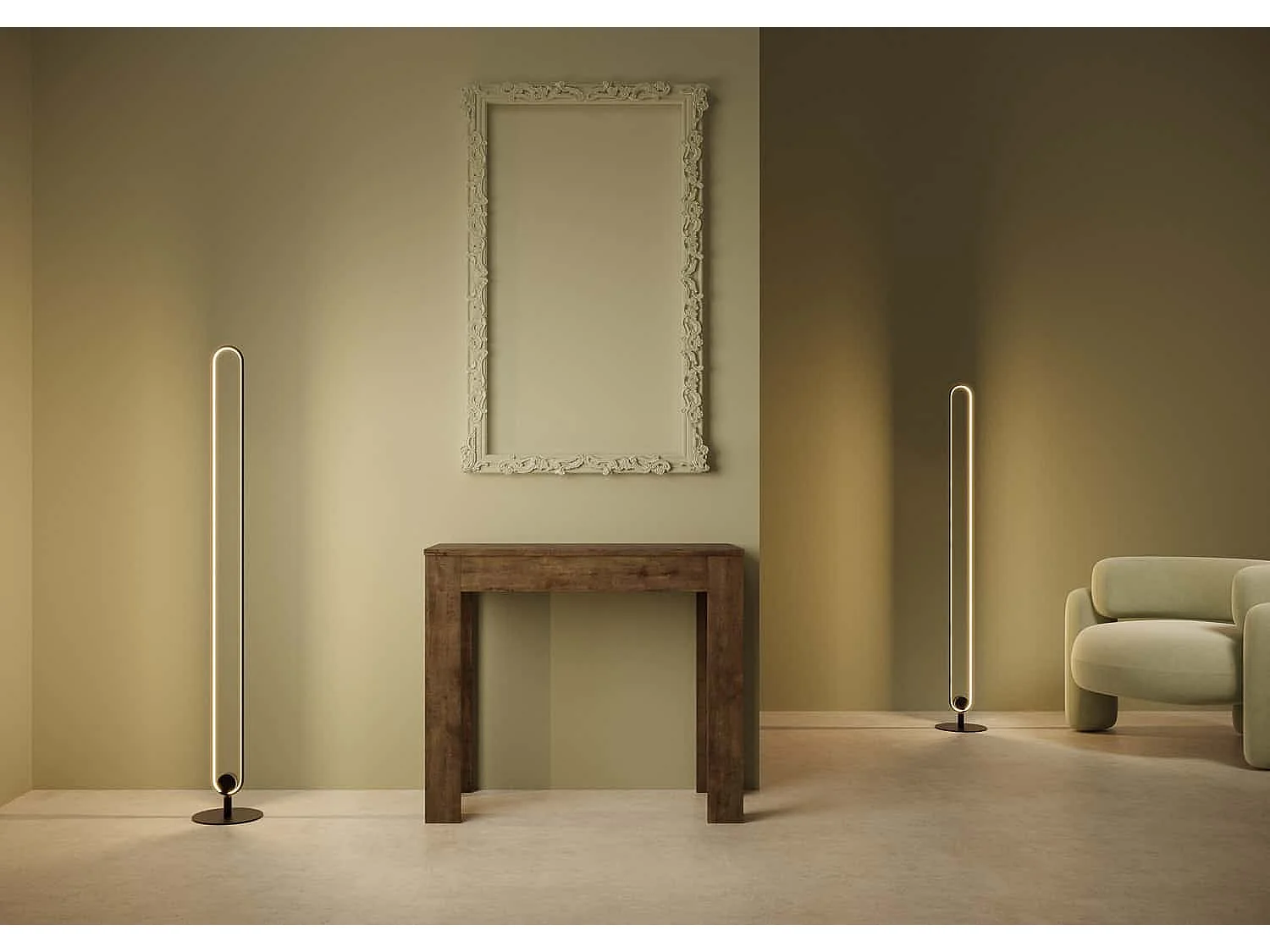 Console extensible 90x42/302 cm Bora noyer